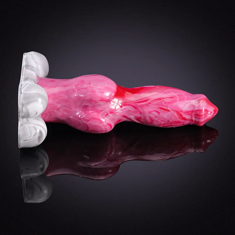 9.05 Inch Silicone Dog Dildo with Realistic Large Knot – Fantasy Adult Toy