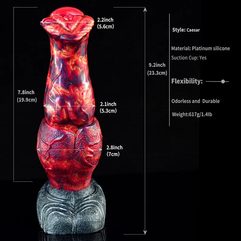 9.2-Inch Premium Silicone Dragon Dildo – Realistic Big Knot Design
