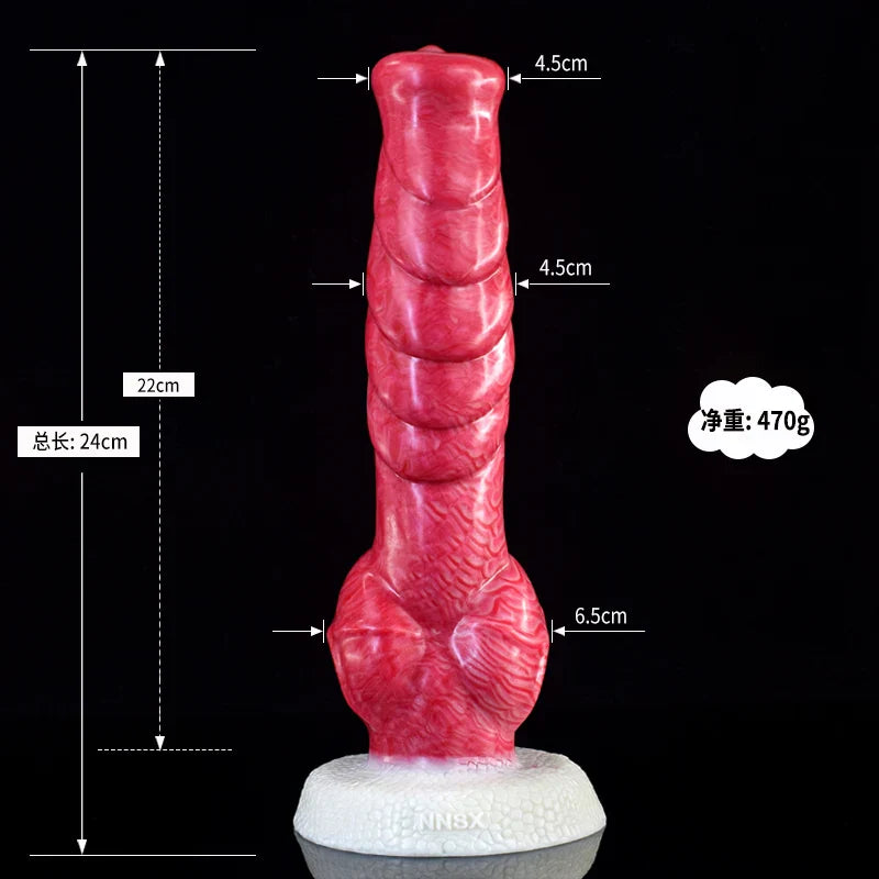 9.4-Inch Premium Wolf Dog Dildo – Lifelike Design with Large Knot