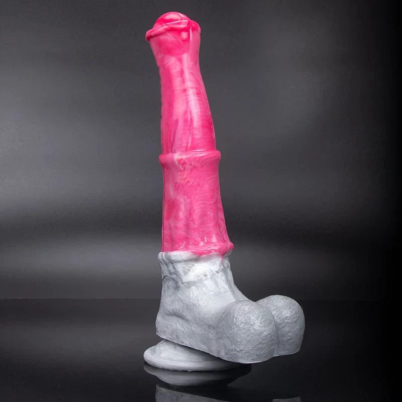 9.64-Inch Realistic Pink Silicone Horse Dildo