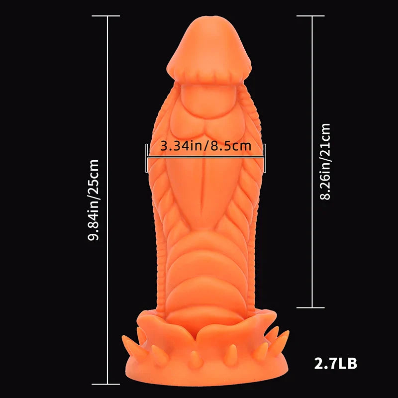 9.84 Inch Ultra Chubby Silicone Dragon Dildo – Fantasy Adult Toy