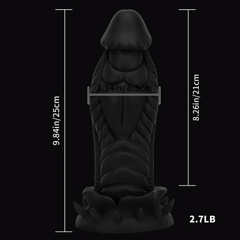 9.84 Inch Ultra Chubby Silicone Dragon Dildo – Fantasy Adult Toy
