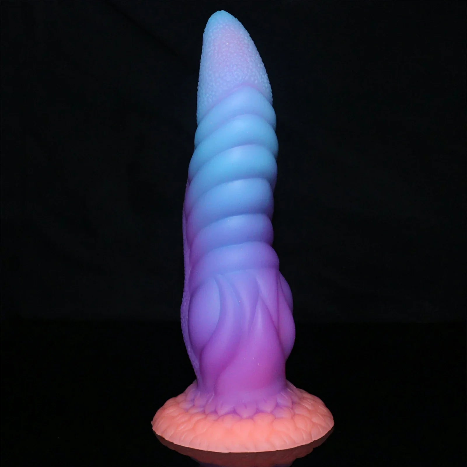 9.8 Inch Glow-in-the-Dark Silicone Tentacle Dildo with Suction Cup Base