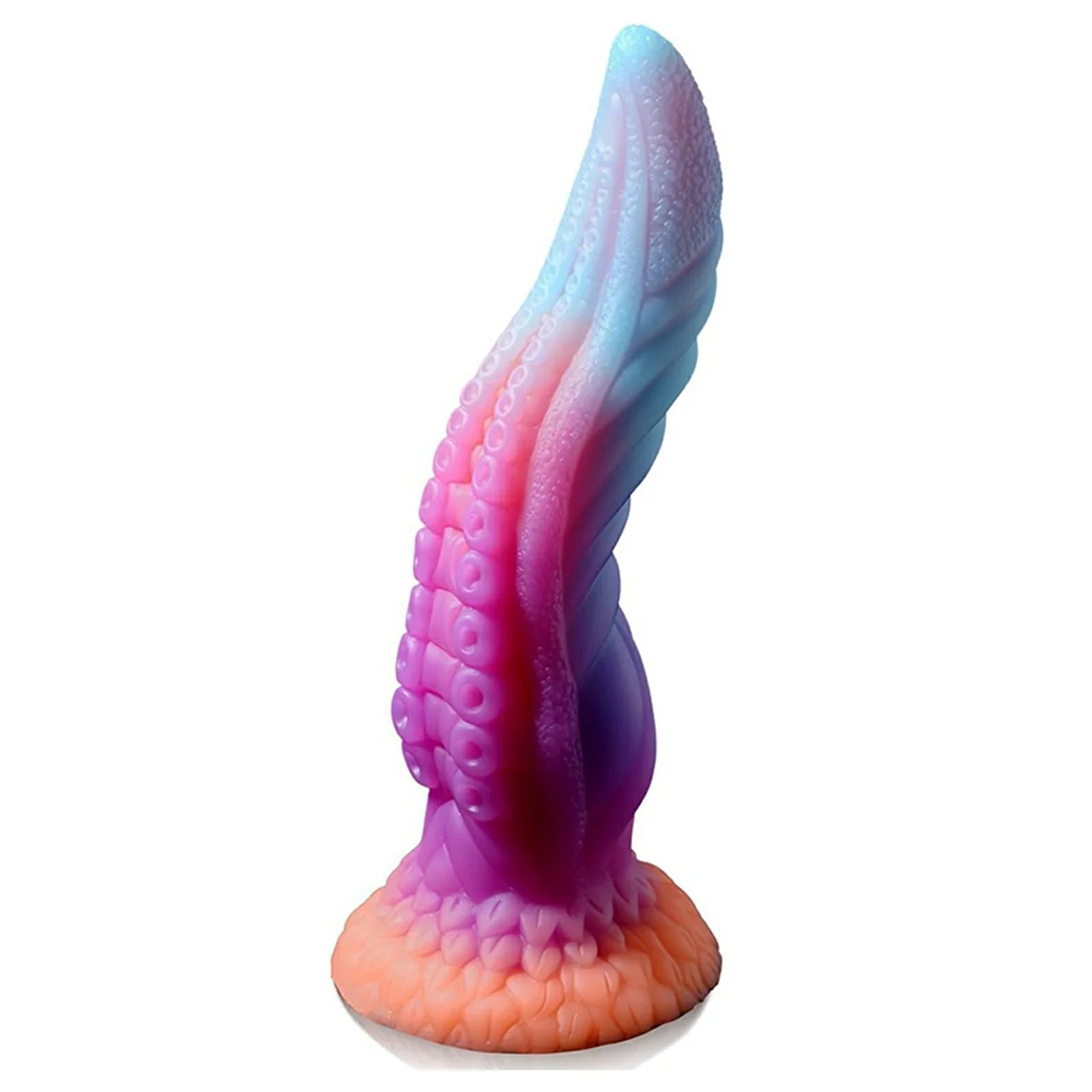 9.8 Inch Glow-in-the-Dark Silicone Tentacle Dildo with Suction Cup Base