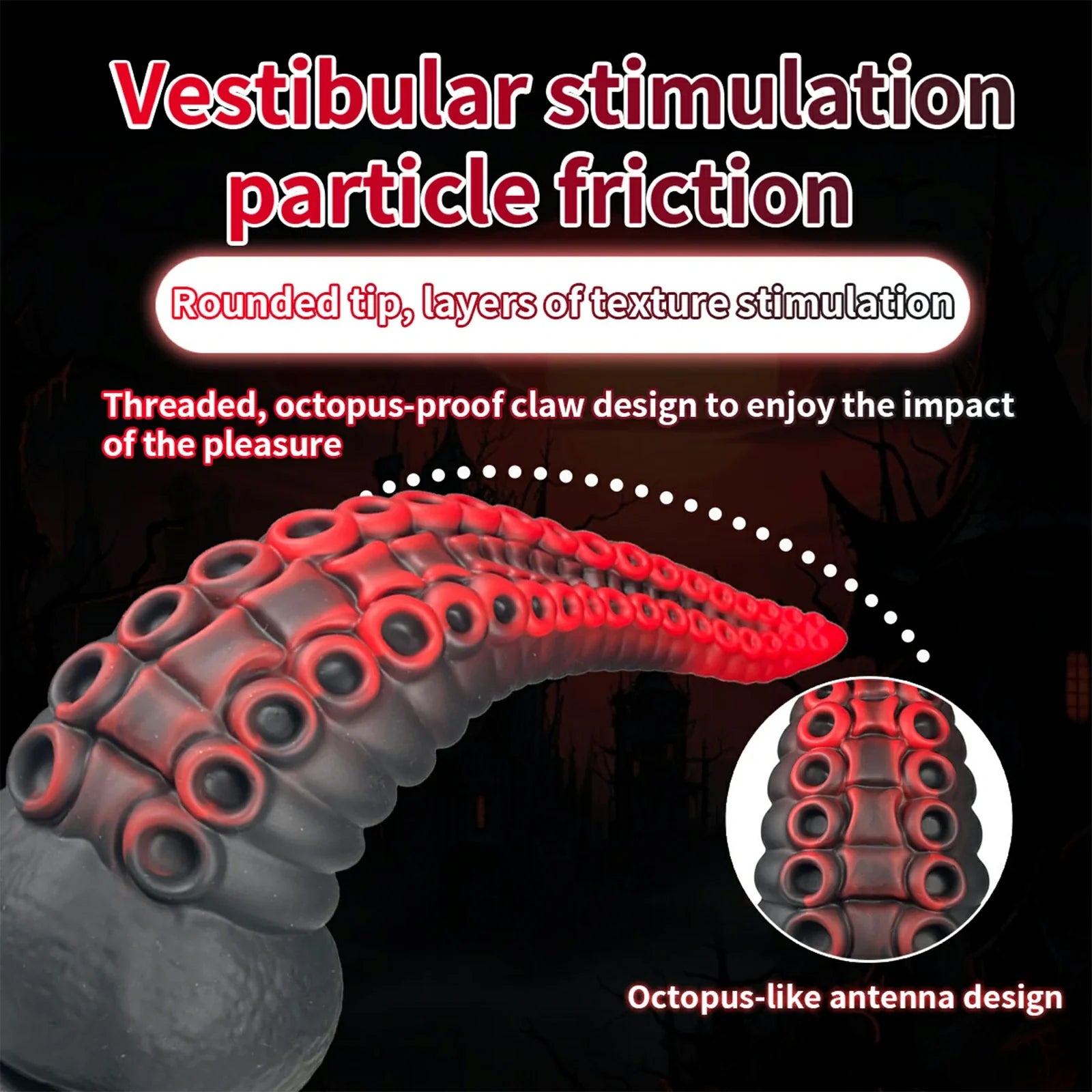 9 Inch Realistic Tentacle Dildo with Smooth Silicone & Suction Cup Base