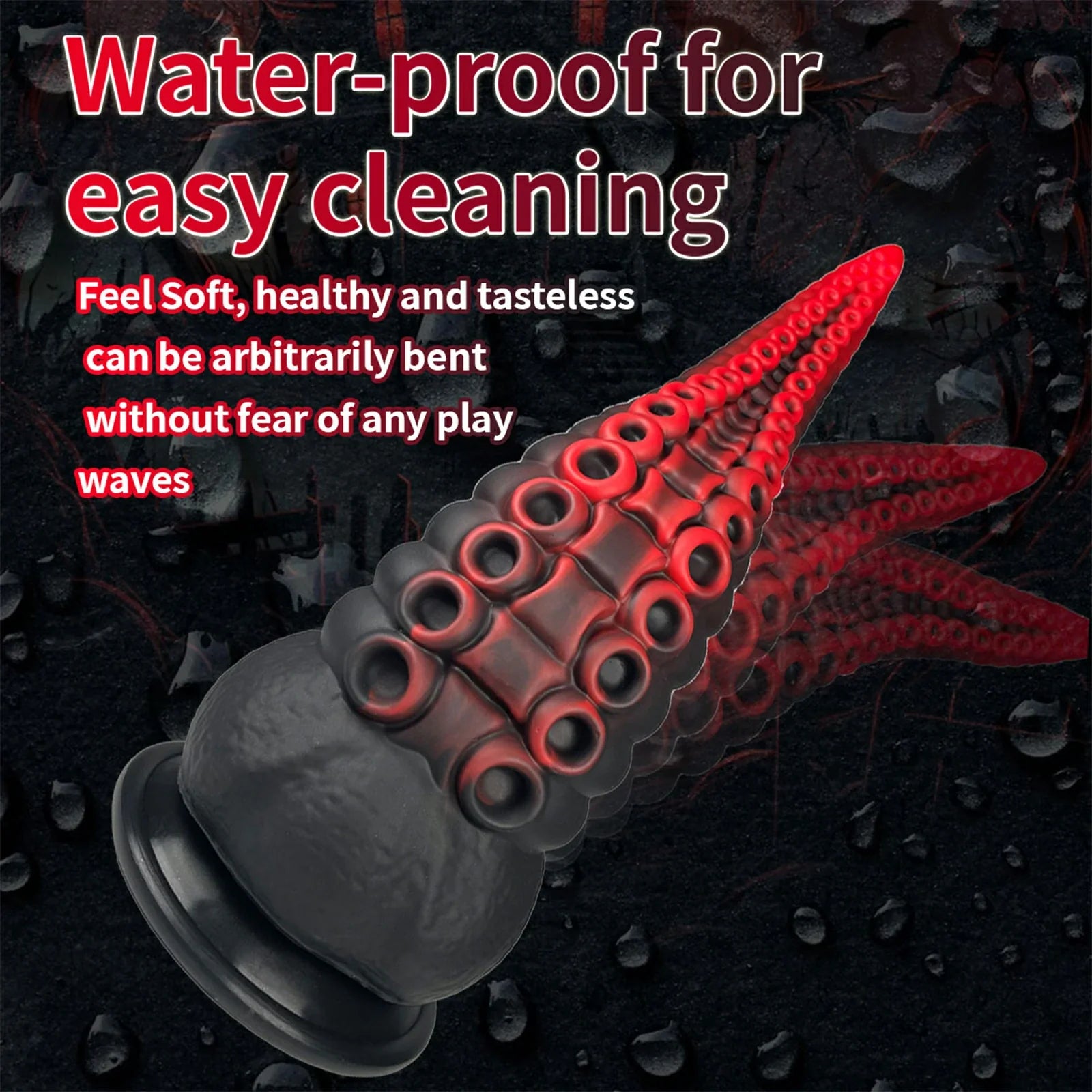 9 Inch Realistic Tentacle Dildo with Smooth Silicone & Suction Cup Base