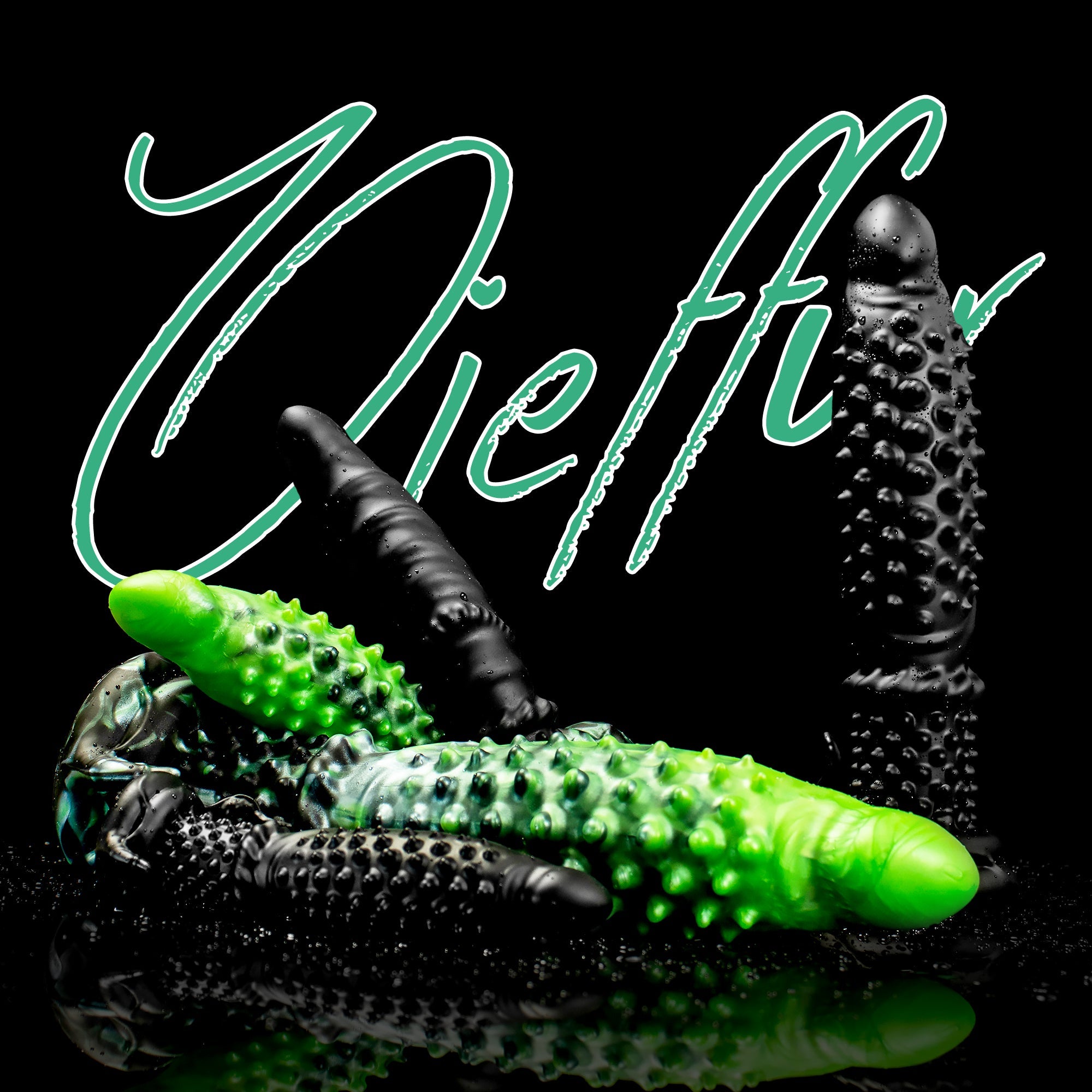 Abyss Spiked Dildo – Black Monster Platinum Silicone