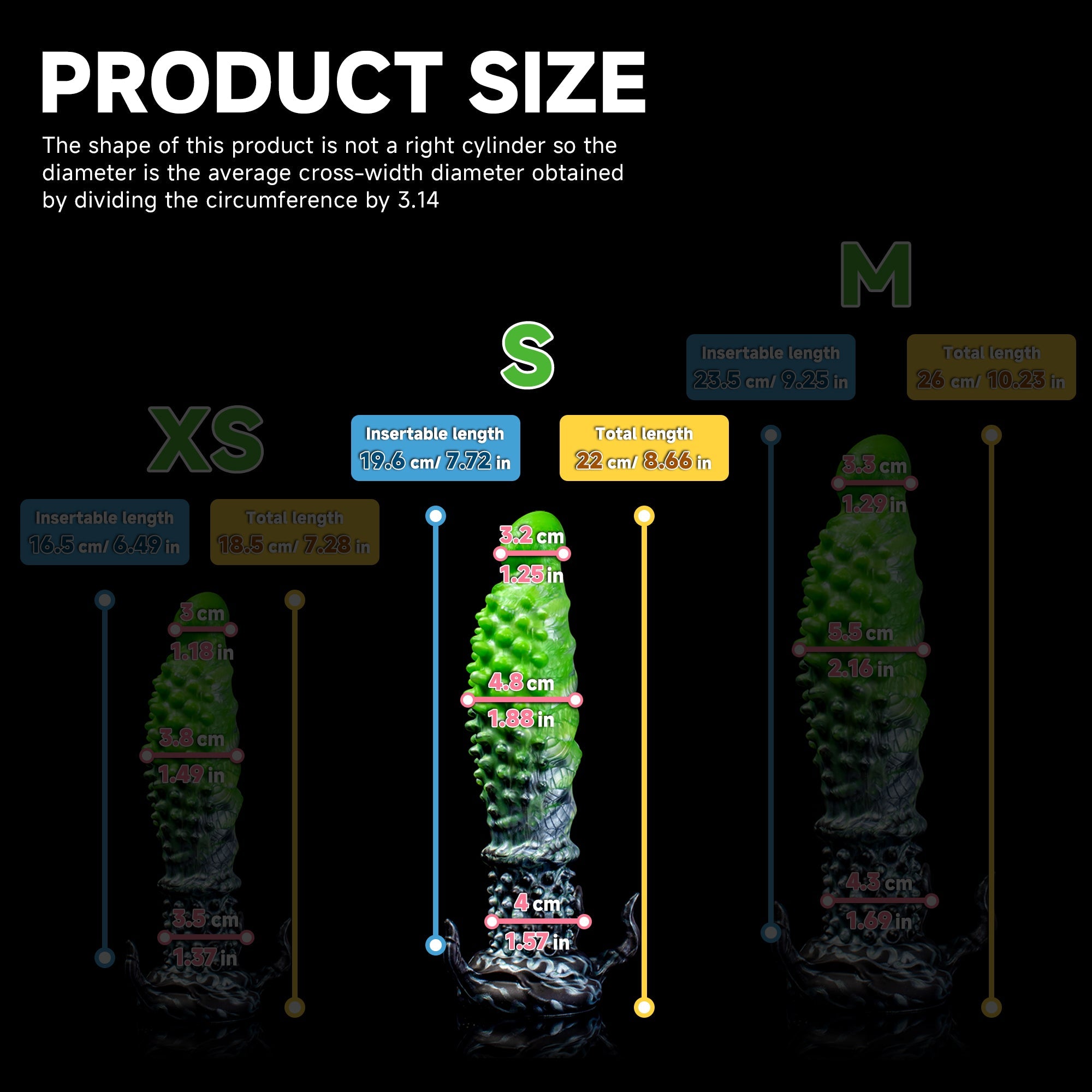 Abyss Spiked Dildo – Black Monster Platinum Silicone