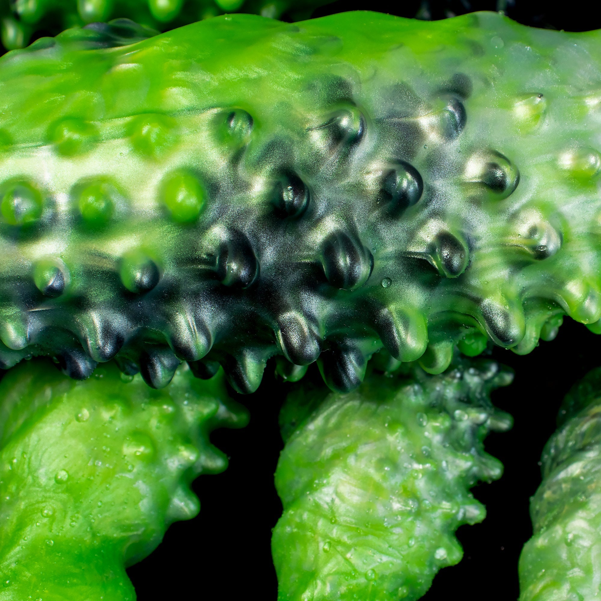 Abyss Spiked Dildo – Black Monster Platinum Silicone