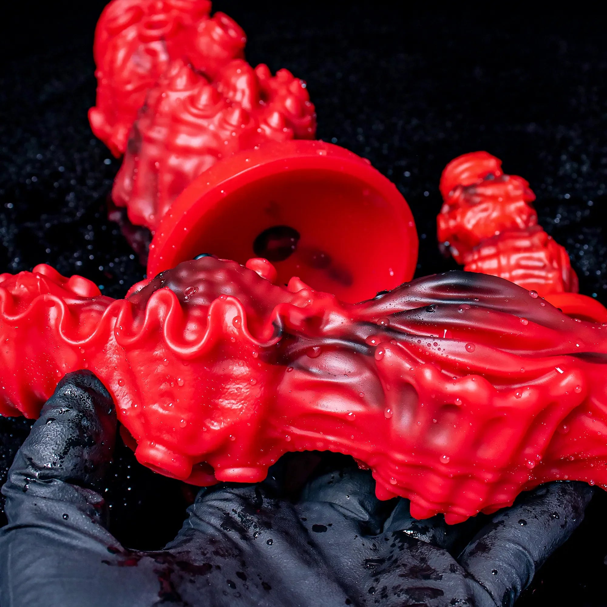 Abyssal Depths Premium Beaded Dildo – Medical-Grade Silicone