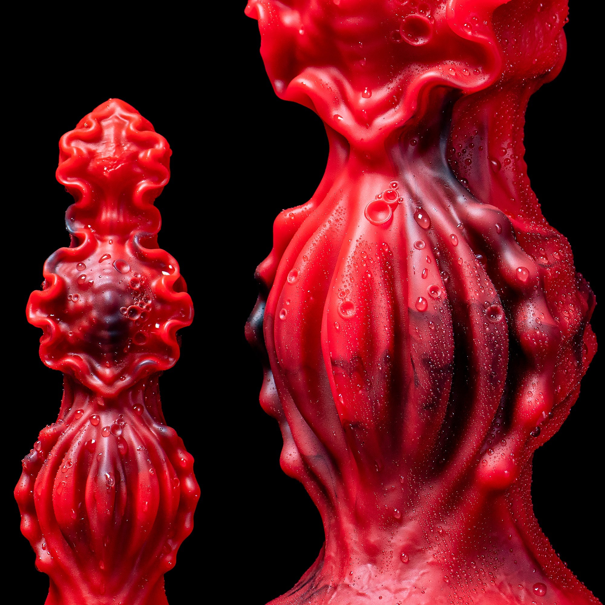 Abyssal Depths Premium Beaded Dildo – Medical-Grade Silicone