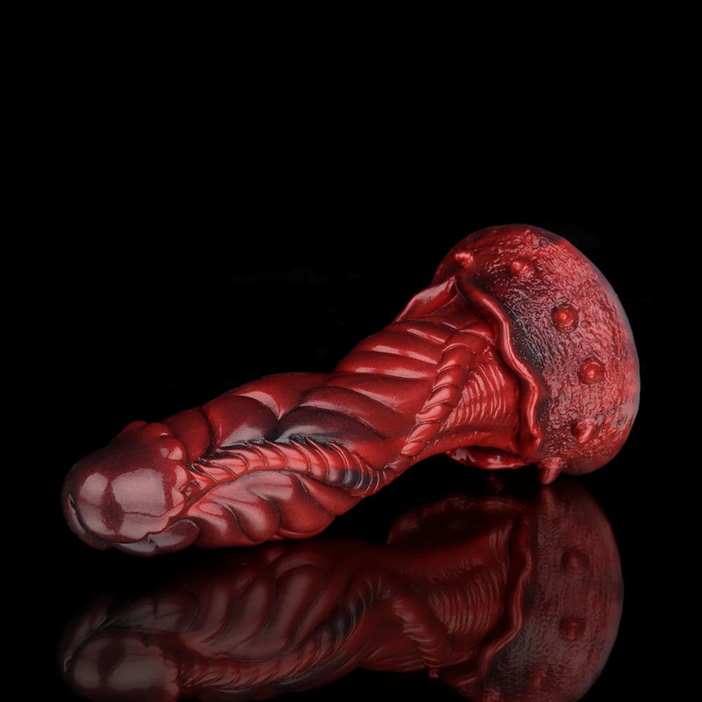Alien Crimson Fantasy Dildo – Sci-Fi Inspired Fantasy Adult Silicone Toy