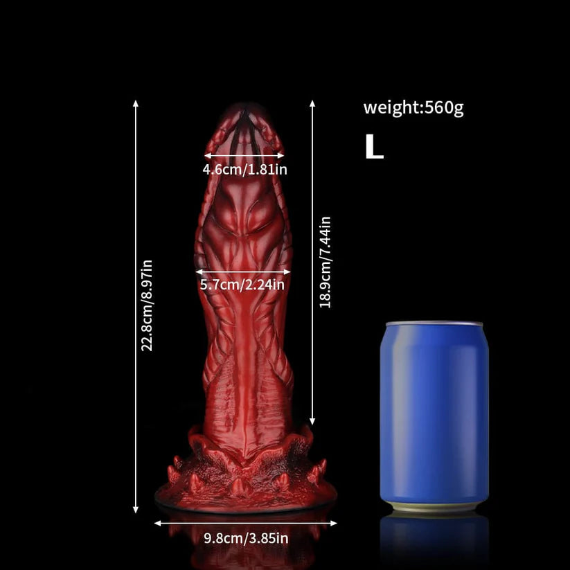 Alien Crimson Fantasy Dildo – Sci-Fi Inspired Fantasy Adult Silicone Toy