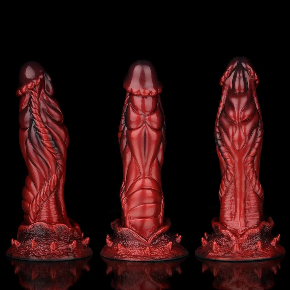 Alien Crimson Fantasy Dildo – Sci-Fi Inspired Fantasy Adult Silicone Toy