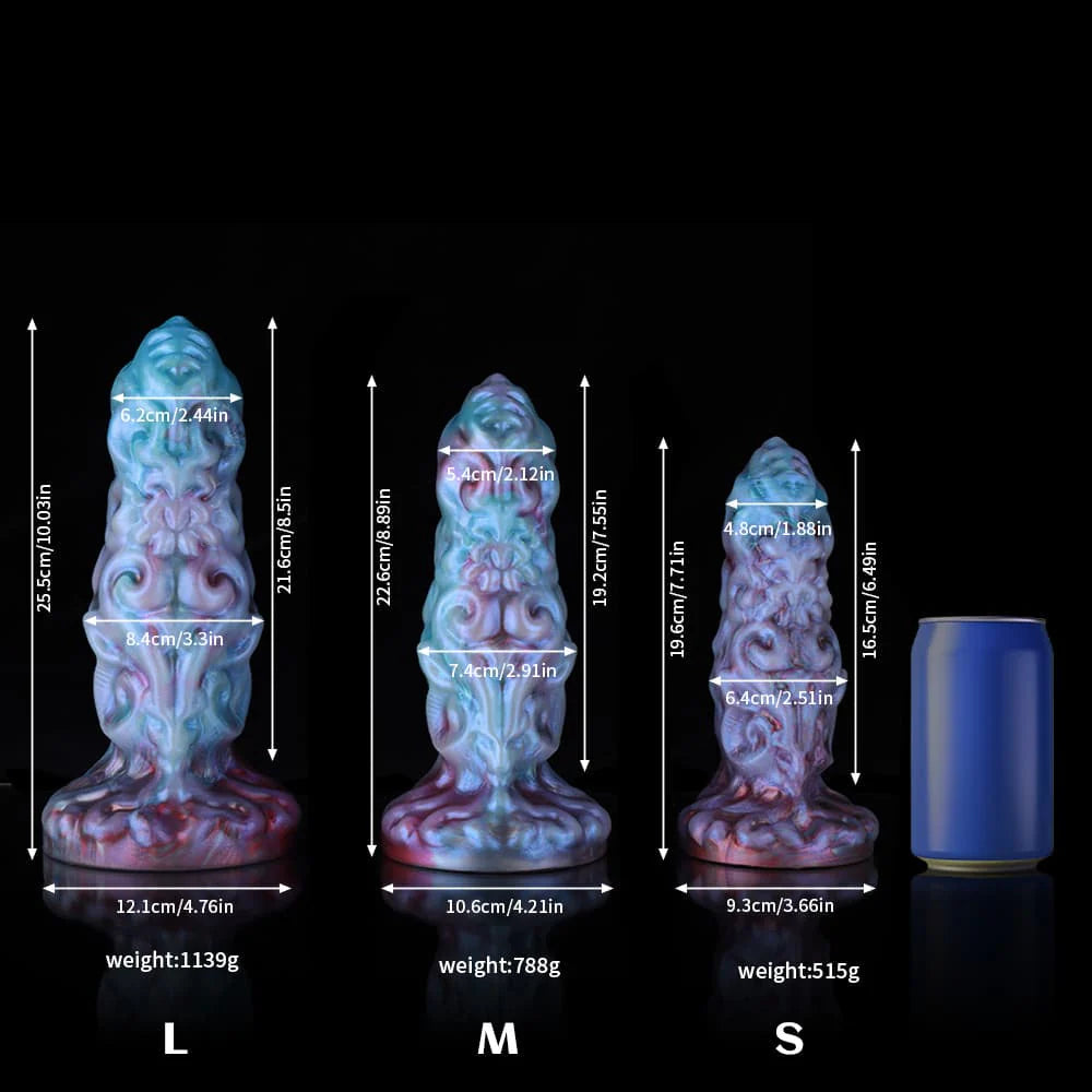 Aries Blue Purple Gradient Dildo – Fantasy Silicone Adult Toy