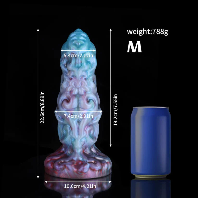 Aries Blue Purple Gradient Dildo – Fantasy Silicone Adult Toy