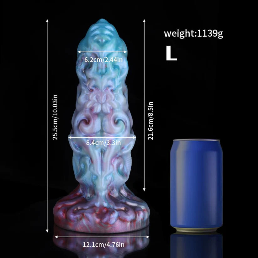 Aries Blue Purple Gradient Dildo – Fantasy Silicone Adult Toy
