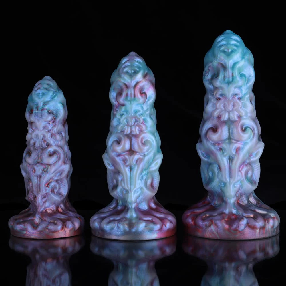 Aries Blue Purple Gradient Dildo – Fantasy Silicone Adult Toy