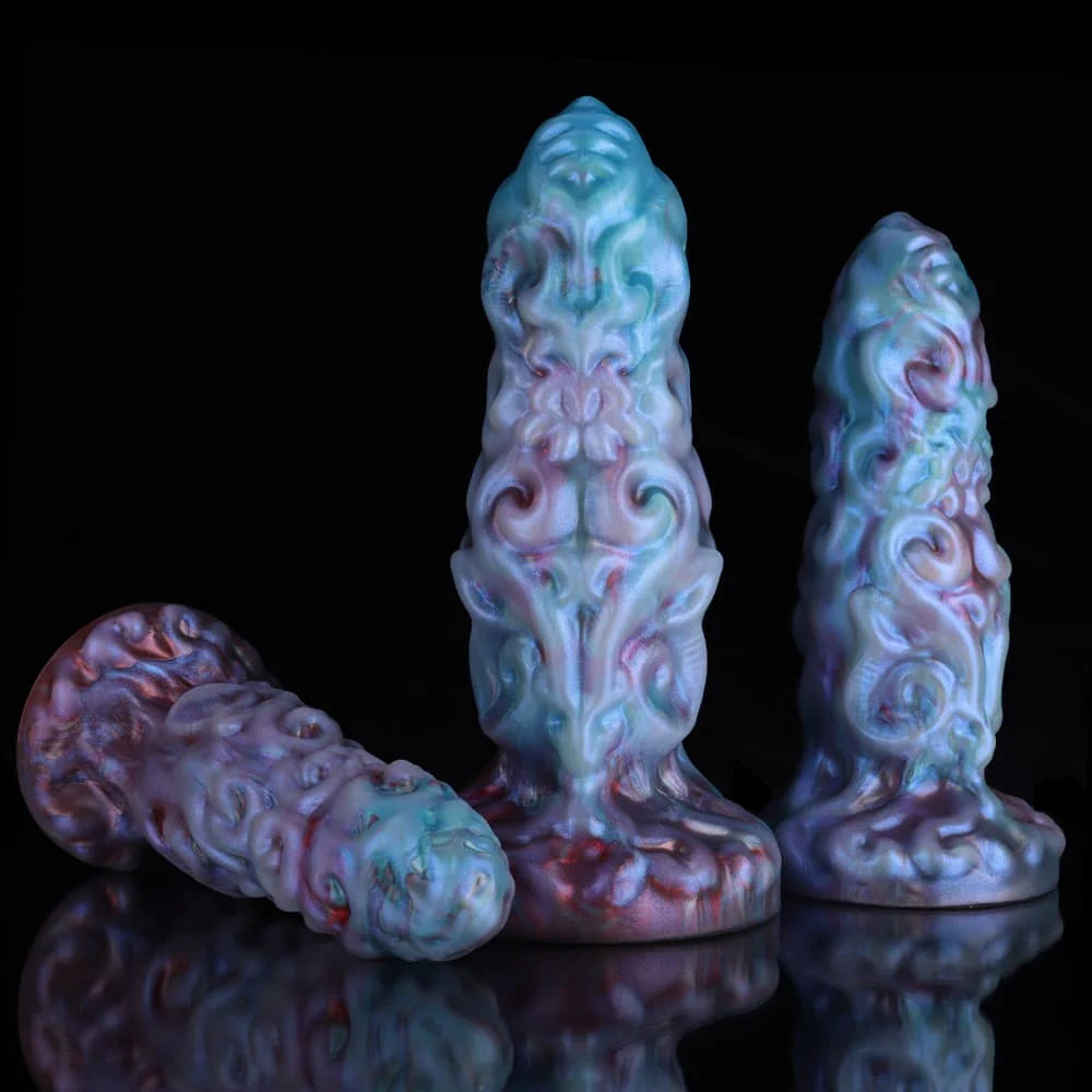 Aries Blue Purple Gradient Dildo – Fantasy Silicone Adult Toy