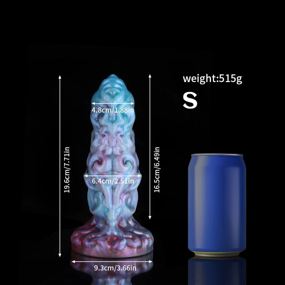 Aries Blue Purple Gradient Dildo – Fantasy Silicone Adult Toy