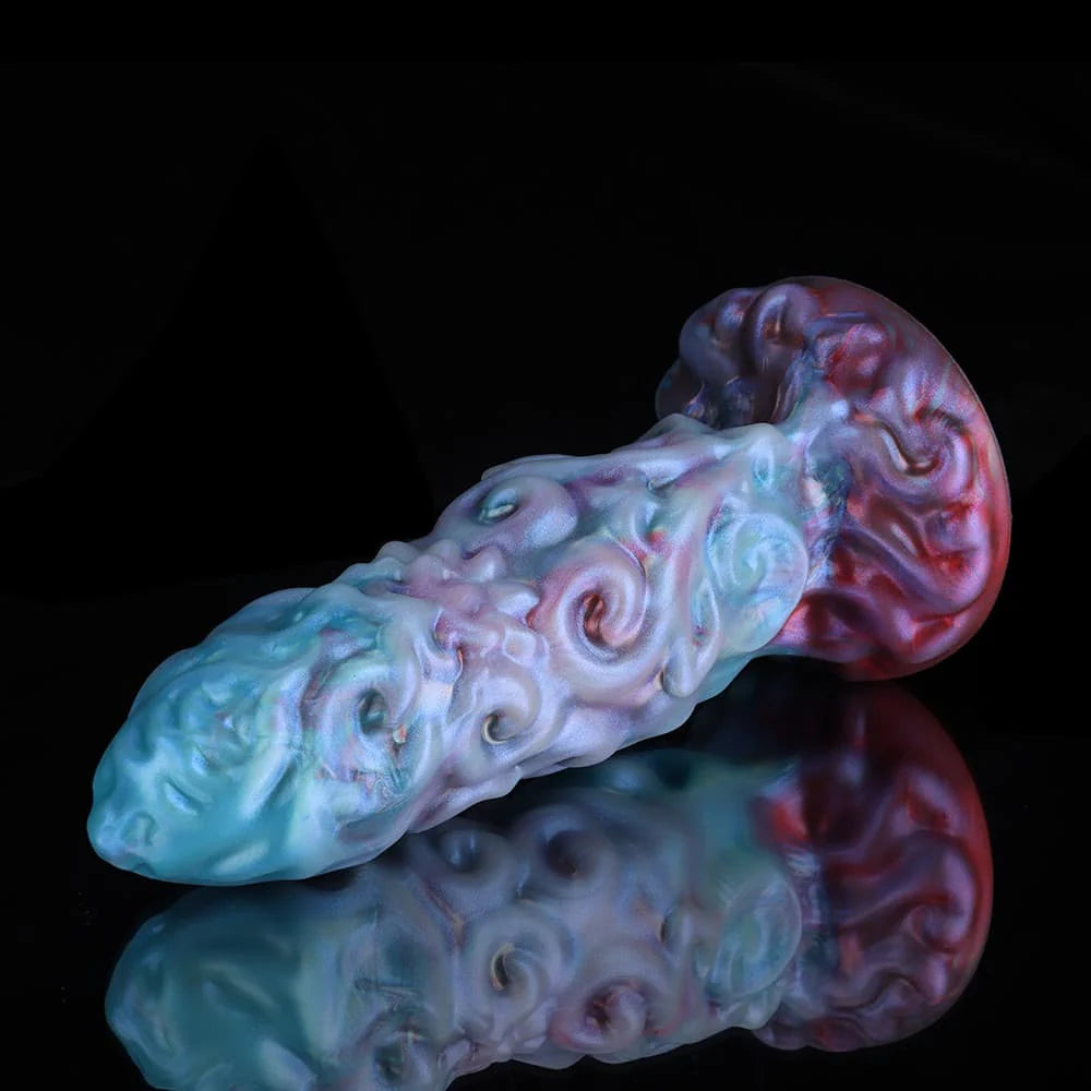 Aries Blue Purple Gradient Dildo – Fantasy Silicone Adult Toy