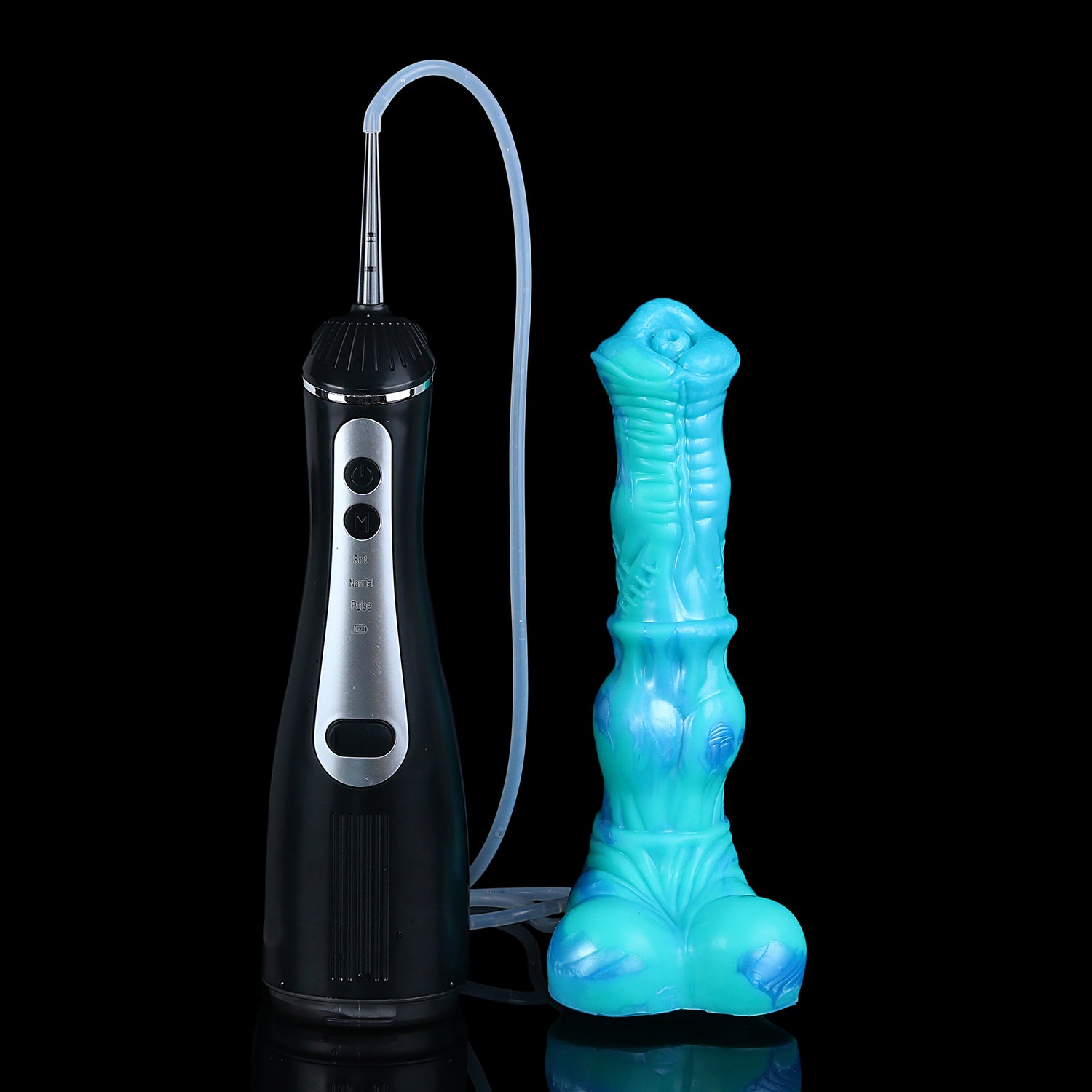Blue Ejaculating Dildo with Electric Pump – Automatic Squirting Silicone Dildo