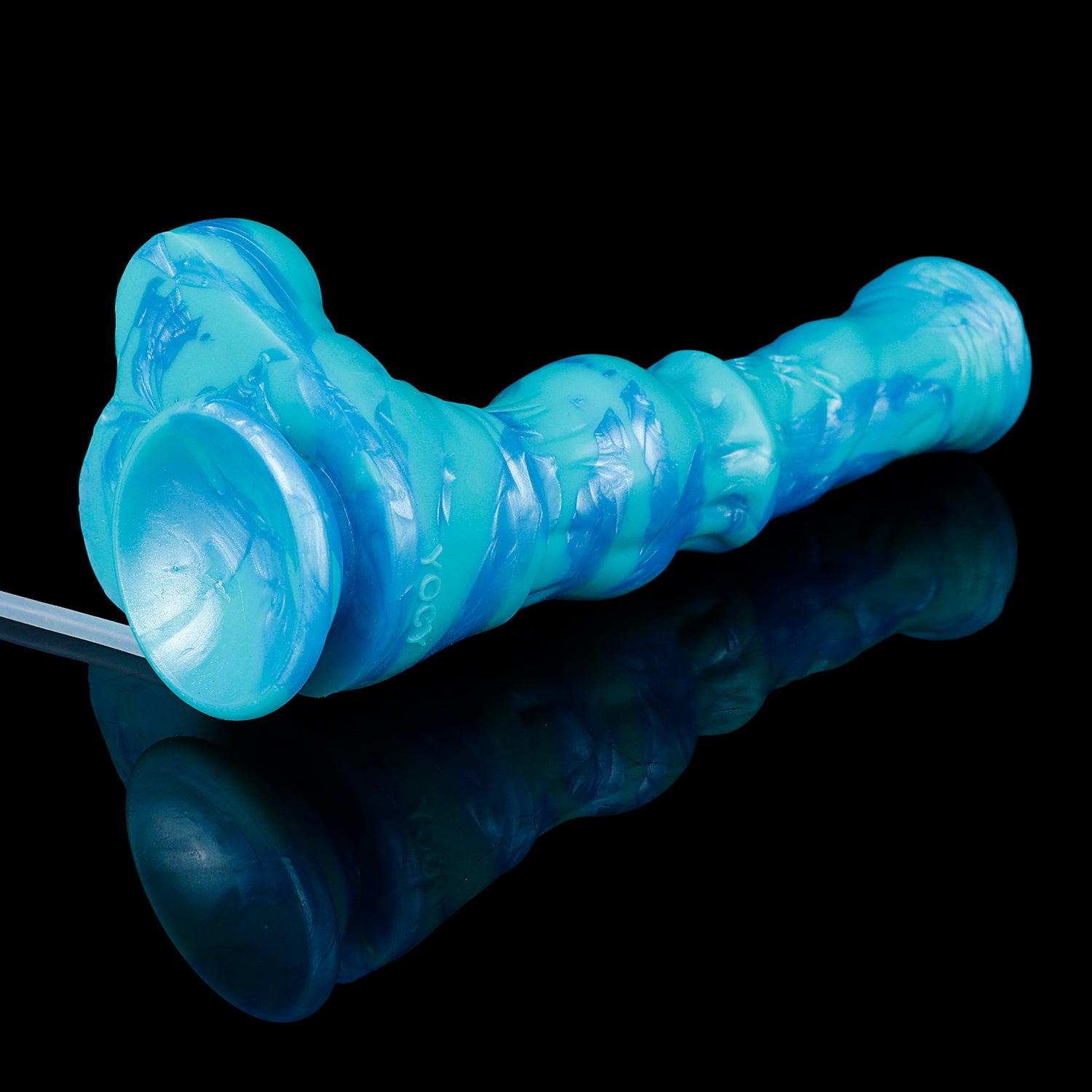 Blue Ejaculating Dildo with Electric Pump – Automatic Squirting Silicone Dildo