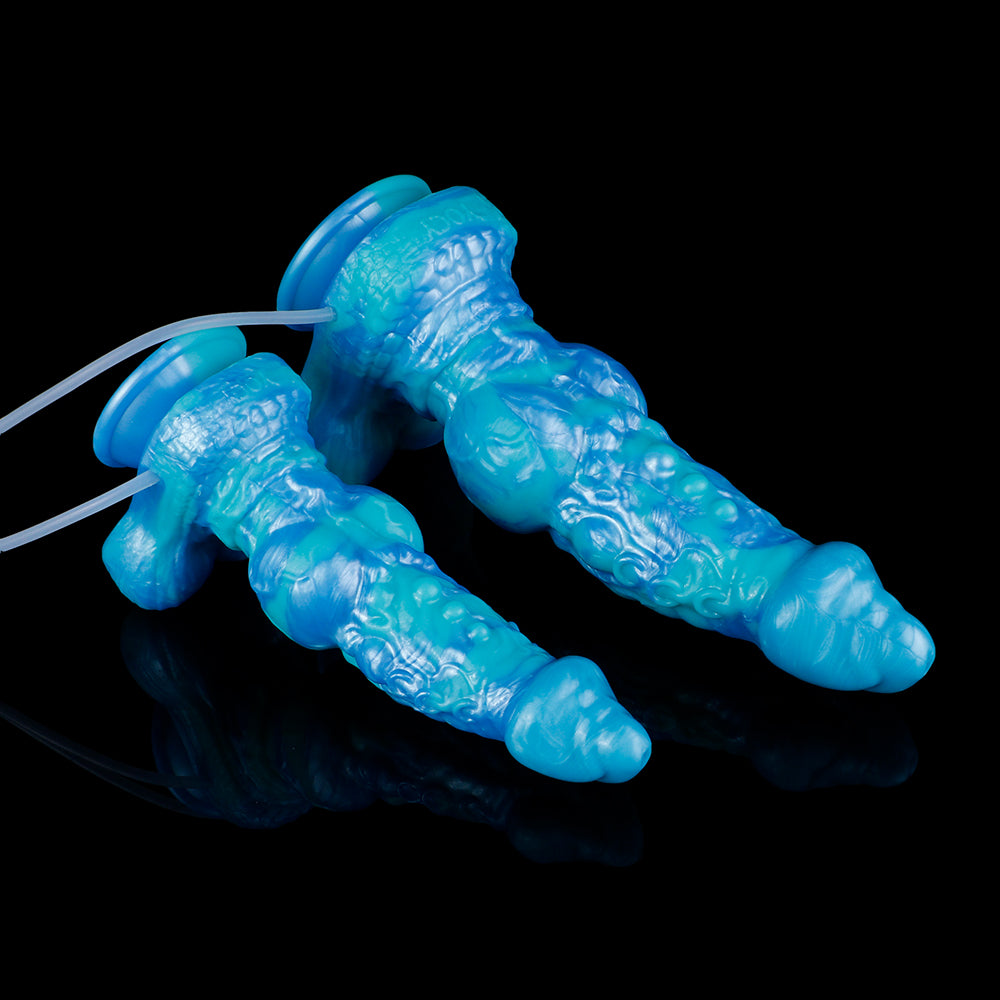 Blue Silicone Ejaculating Dildo with Electric Pump – Automatic Squirting Fantasy Toy