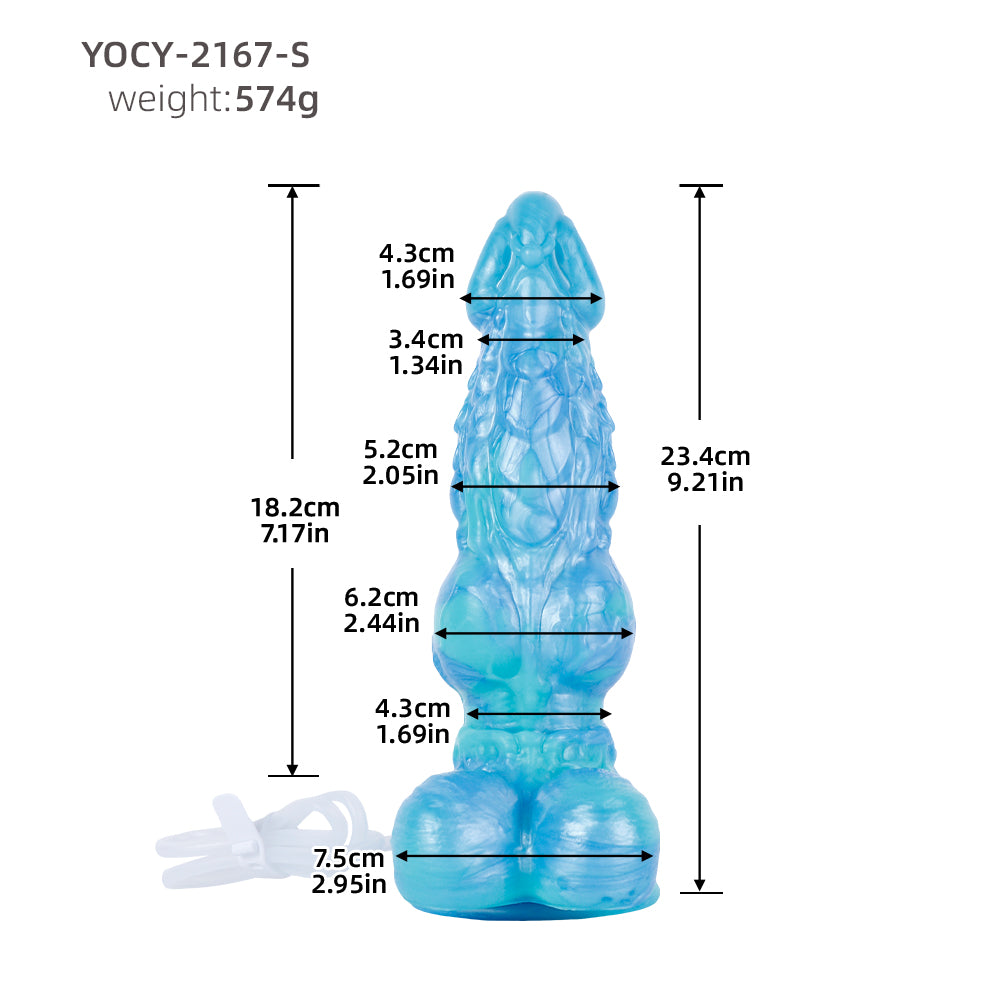 Blue Silicone Ejaculating Dildo with Electric Pump – Automatic Squirting Fantasy Toy