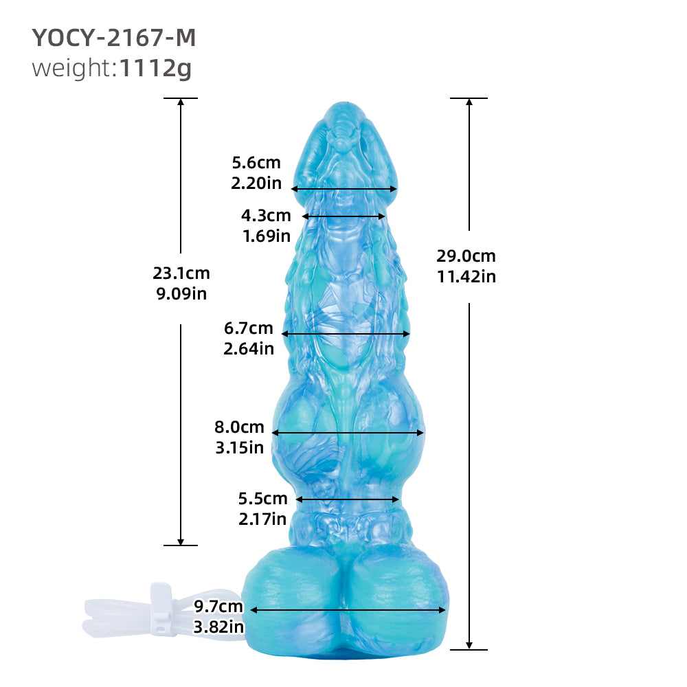 Blue Silicone Ejaculating Dildo with Electric Pump – Automatic Squirting Fantasy Toy