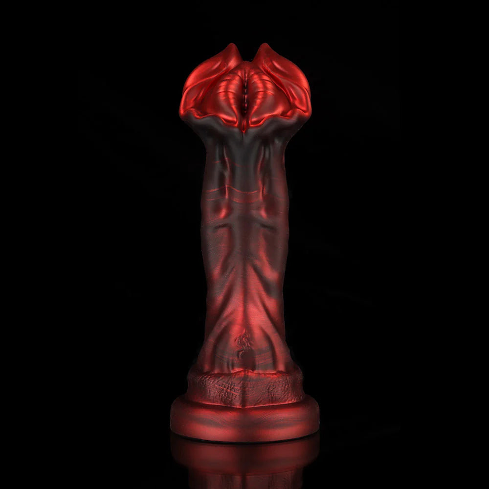 Cannibal Crimson Fantasy Dildo-Knot Dildo – Textured Fantasy Silicone Adult Toy