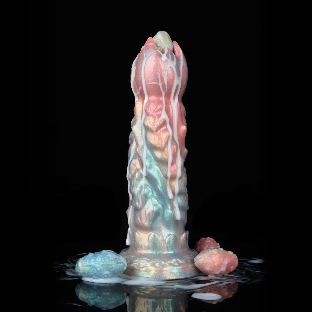Colorful Inflatable Ovipositor Dildo – Fantasy Roleplay Air Pump Egg-Laying Toy（4 Eggs）