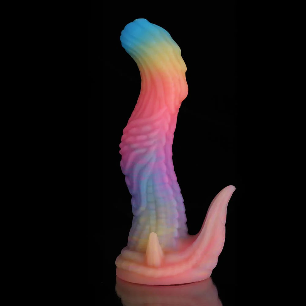 Dinosaur Fantasy Dildo – Blue Yellow Purple Gradient Design
