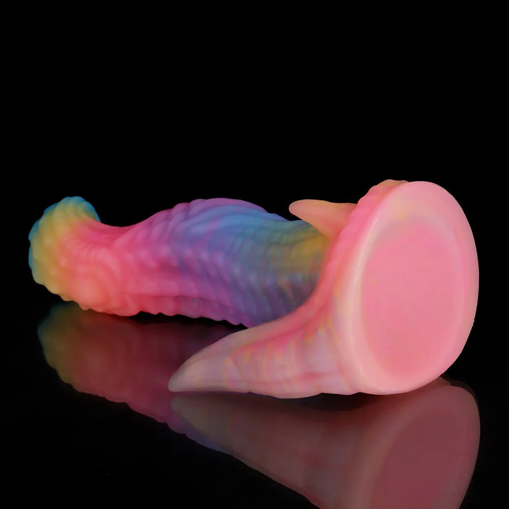 Dinosaur Fantasy Dildo – Blue Yellow Purple Gradient Design