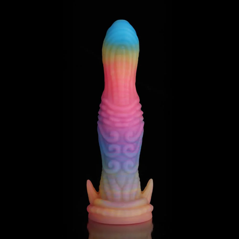 Dinosaur Fantasy Dildo – Blue Yellow Purple Gradient Design