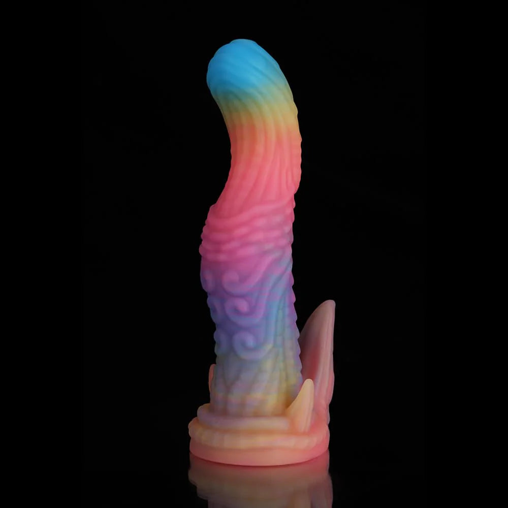 Dinosaur Fantasy Dildo – Blue Yellow Purple Gradient Design