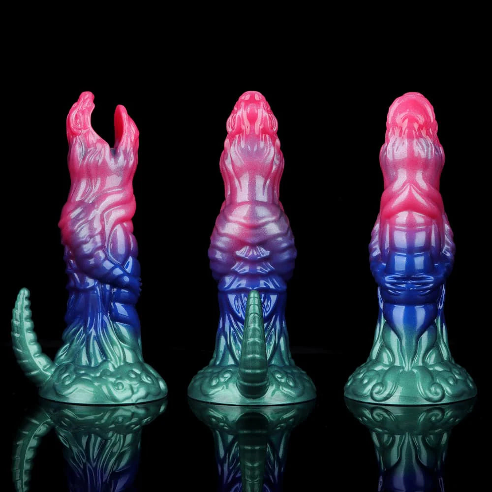 Dinosaur Inflatable Ovipositor Dildo – Fantasy Roleplay Air Pump Egg-Laying Toy(4Eggs）