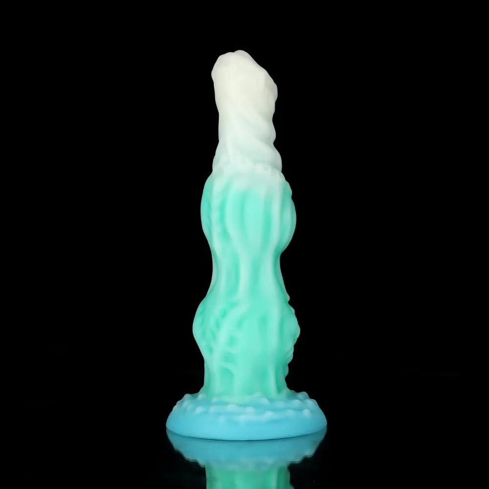 Dog Blue Green Knot Dildo – Fantasy Animal Inspired Sculpted Design