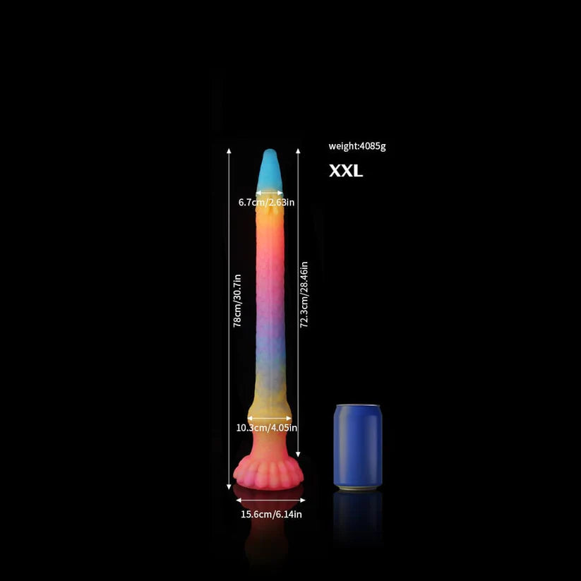 Eel Blue Yellow Purple Luminous Tentacle Dildo – Premium Silicone