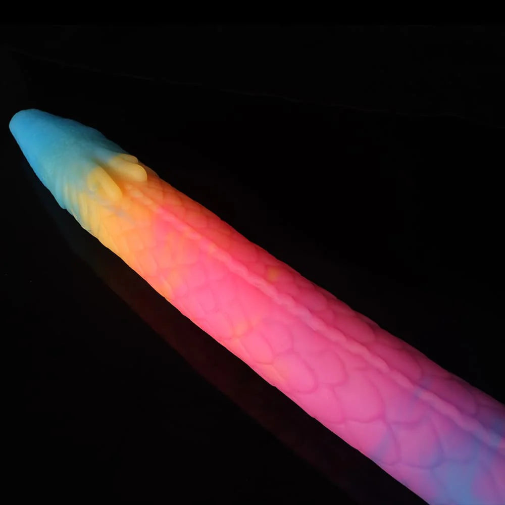 Eel Blue Yellow Purple Luminous Tentacle Dildo – Premium Silicone