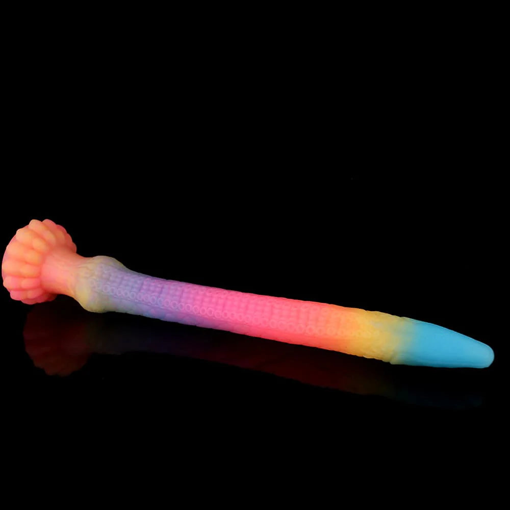 Eel Blue Yellow Purple Luminous Tentacle Dildo – Premium Silicone
