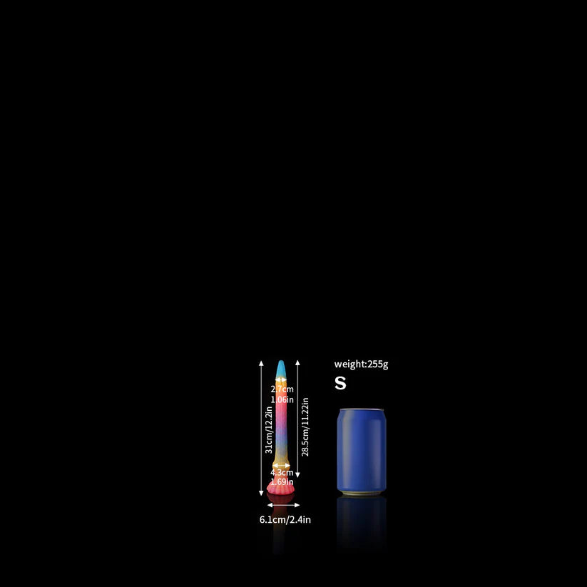 Eel Blue Yellow Purple Luminous Tentacle Dildo – Premium Silicone