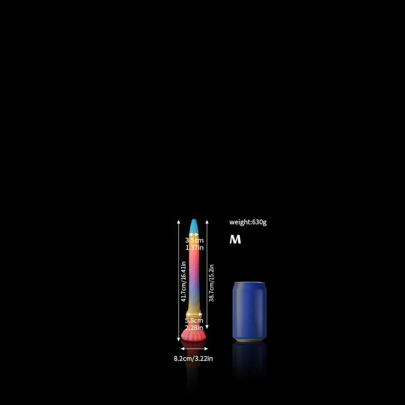 Eel Blue Yellow Purple Luminous Tentacle Dildo – Premium Silicone