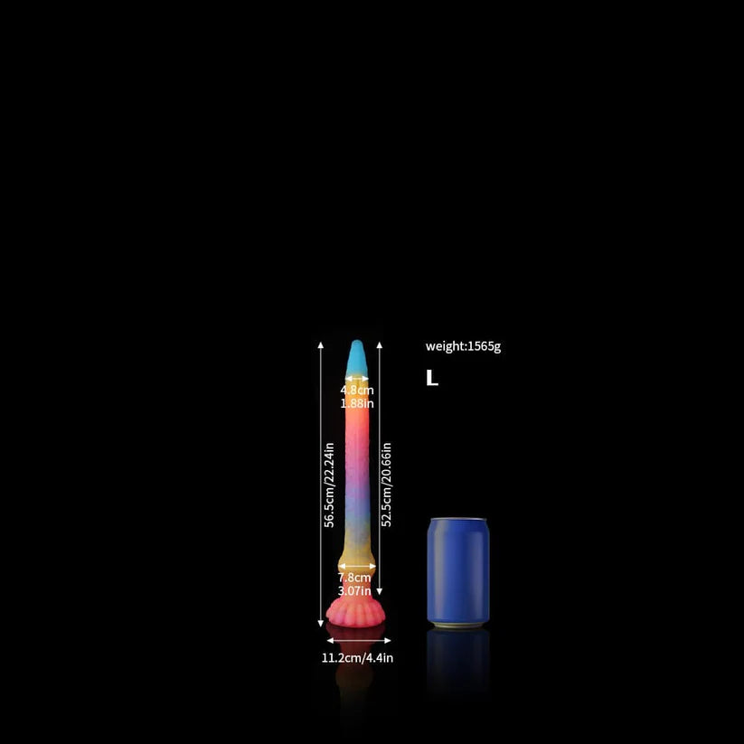 Eel Blue Yellow Purple Luminous Tentacle Dildo – Premium Silicone