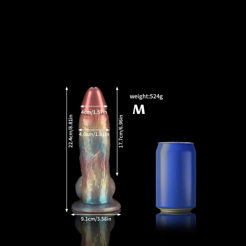 Gentleman Rainbow Fantasy Dildo – Colorful Knot Dildo in Body-Safe Silicone