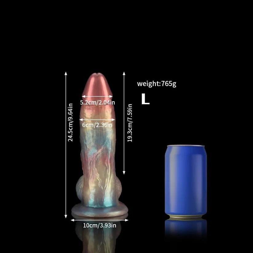 Gentleman Rainbow Fantasy Dildo – Colorful Knot Dildo in Body-Safe Silicone