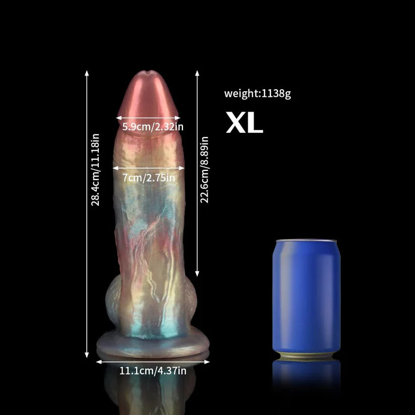 Gentleman Rainbow Fantasy Dildo – Colorful Knot Dildo in Body-Safe Silicone