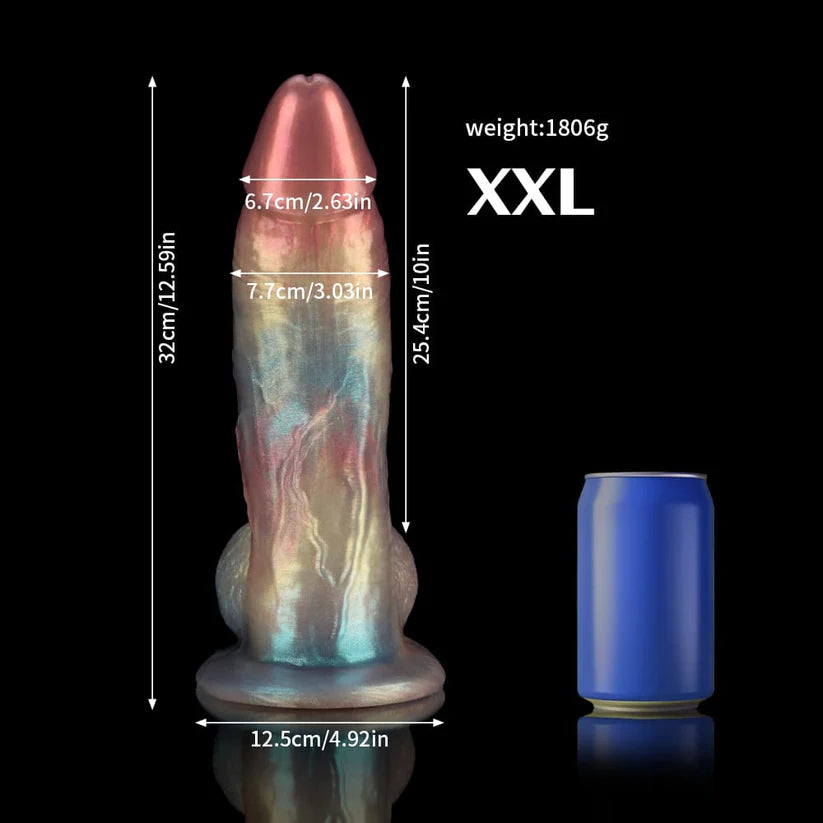 Gentleman Rainbow Fantasy Dildo – Colorful Knot Dildo in Body-Safe Silicone