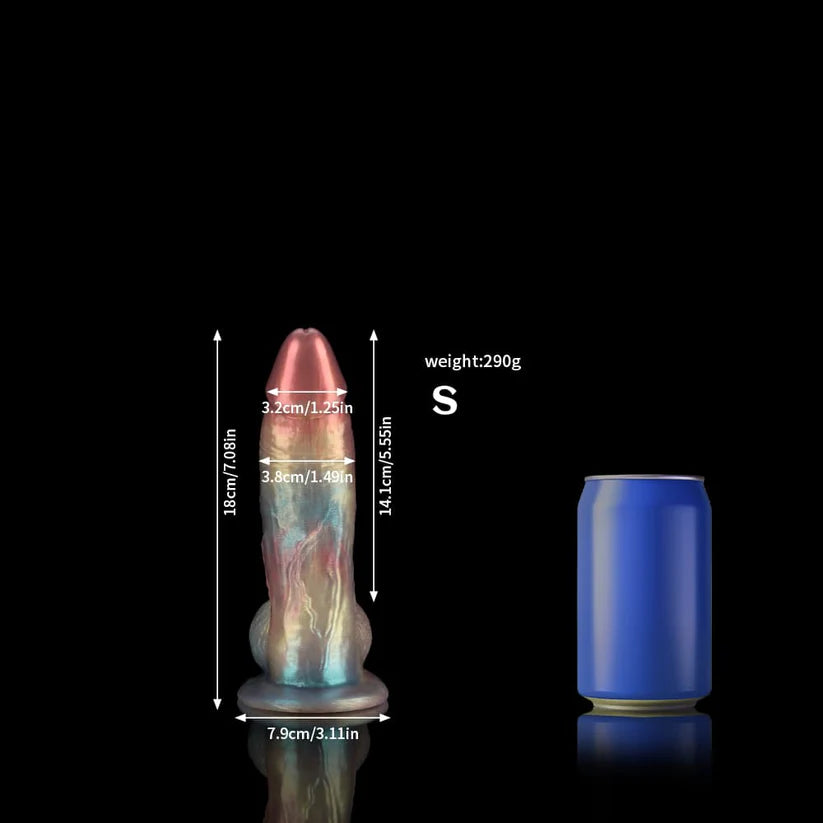 Gentleman Rainbow Fantasy Dildo – Colorful Knot Dildo in Body-Safe Silicone