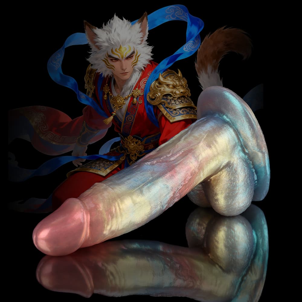 Gentleman Rainbow Fantasy Dildo – Colorful Knot Dildo in Body-Safe Silicone